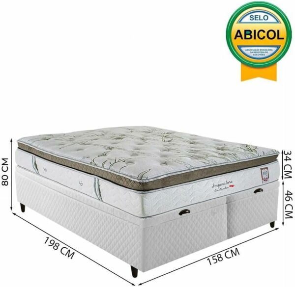 Conjunto Box-Colchão Herval Pocket Imperatore+Cama Queen 158 - Imagem 3