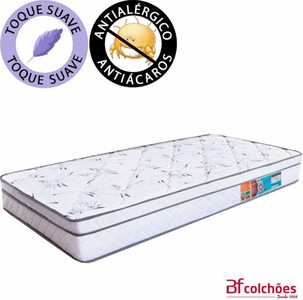 Cama Box Solteiro Colchão Molas Ensacadas Com Pillow e Box Colchão Bicama Espuma Bf Colchões 88x188x58cm - Imagem 2