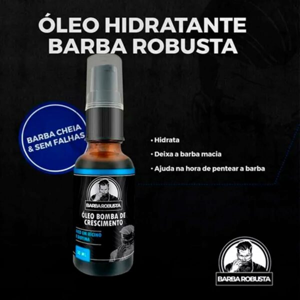 Kit Barba Robusta Completo Preenchedor Maquina Desenha Barba - Imagem 3