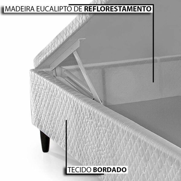 Conjunto Box-Colchão Herval Pocket Imperatore+Cama Queen 158 - Imagem 2