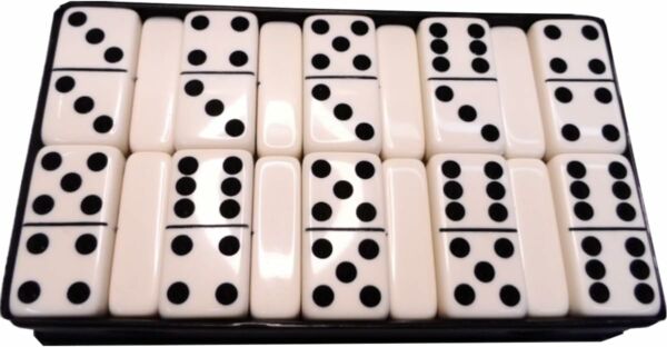 Jogo De Domino Profissional branco Grosso Super Resistente - Imagem 4