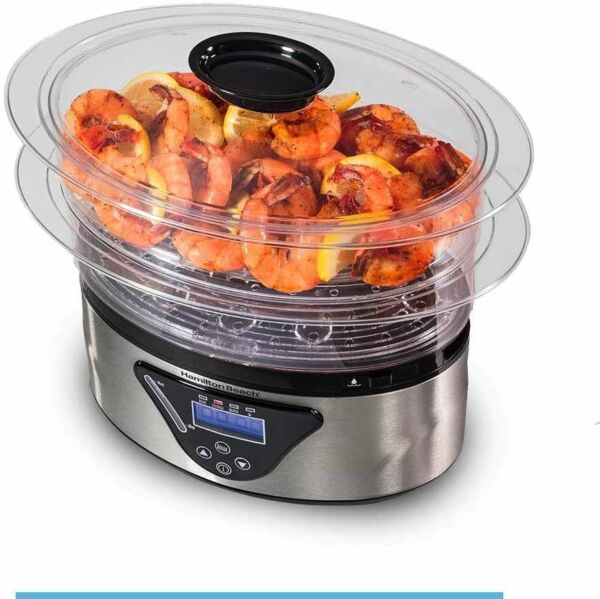 Panela de Vapor Elétrica Hamilton Beach 37530 Inox 800W 5,2L Timer Display Digital - 127V - Imagem 5