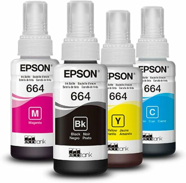Kit Tintas Epson L395 4 Cores T664120 | T664220 | T664320 | T664420 Original - Imagem 6