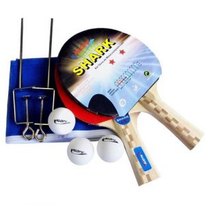 Kit completo para ping pong , tenis de mesa ORIGINAL Klopf 5031 (contendo 2 raquetes, 2 bolinhas, suporte de rede e rede