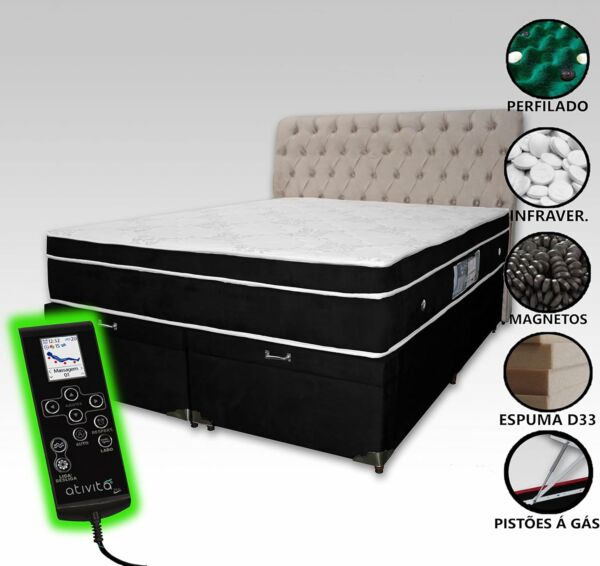 Colchão Magnético Queen INFINIT Massageador Bio Quântica + Box Baú - Imagem 2