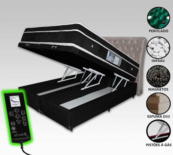 Colchão Magnético Queen INFINIT Massageador Bio Quântica + Box Baú - Imagem 6