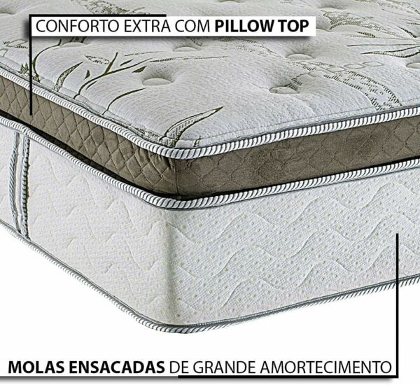 Conjunto Box-Colchão Herval Pocket Imperatore+Cama Queen 158 - Imagem 5