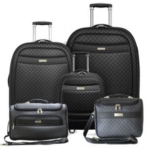 Conjunto De Malas Lansay Saint Tropez Lx 19 + Sacola + Frasqueira Topázio Gratuita