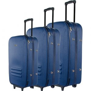 Conjunto de Malas LM600 3 peças (P, M, G) em Poliéster Azul Marinho - Swiss Move