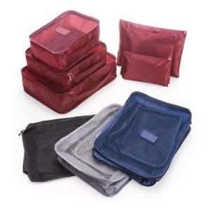 Kit 6 Peças Necessaire Bolsa Organizador De Mala Para Viagem