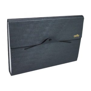 Pasta sanfonada A4 12 divisórias preto EXECUTIVA Dello