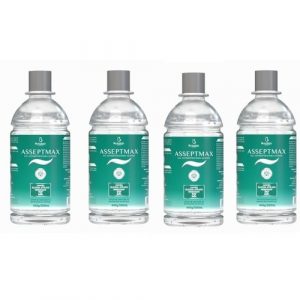 Álcool em Gel 70° INPM 500 ml Refil Asseptmax Bio instinto 4 unidades