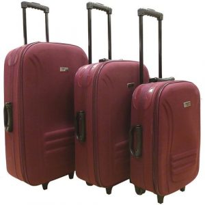 Conjunto de Malas 3 Peças Swiss Move Lucerna P, M e G em EVA Vinho 2 rodas