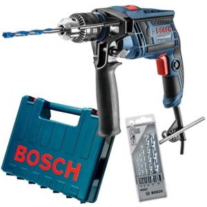 Furadeira Industrial 1/2 POL 650W GSB 13 RE (NOVA) c/ Maleta + 1 Kit de Brocas com 5 Peças BOSCH