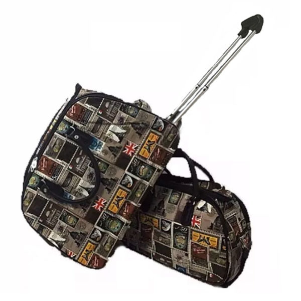 Kit Conjunto Mala De Rodinha + Bolsa Média Selo