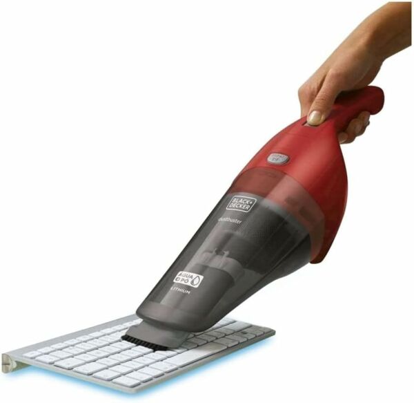 Black Decker Aspirador de Pó e Àgua Portátil Vermelho Modelo APB3600 Bateria de 3,6V - Imagem 3