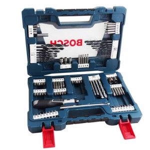 Jogo Kit Brocas Bits Furar Parafusar V-line 91 Peças Bosch