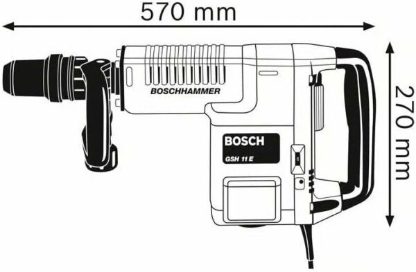 Martelete Rompedor Demilidor GSH 11 E 1500W 220V BOSCH - Imagem 3