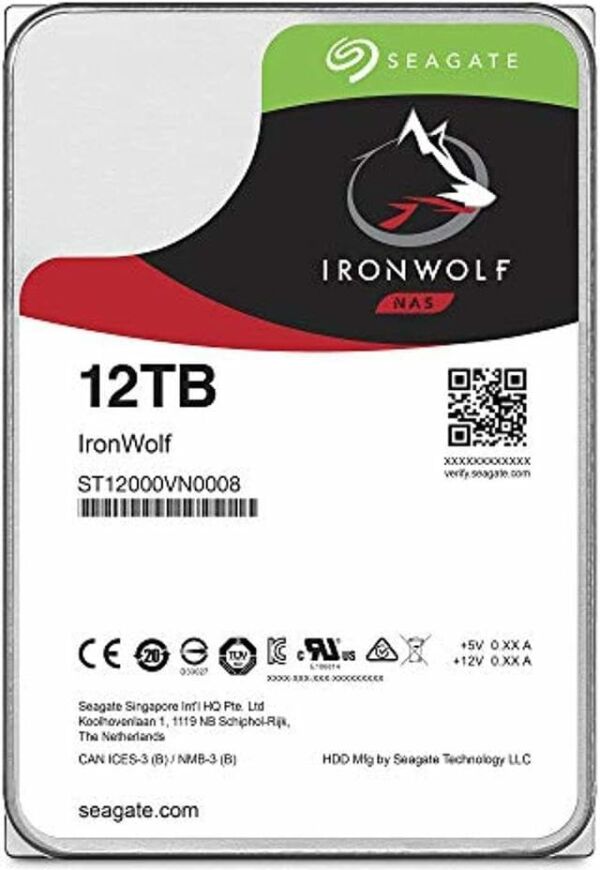 HD 3,5 Seagate Ironwolf Nas 12 TB Sata 6 GBS 7200 RPM 256 MB - Imagem 2