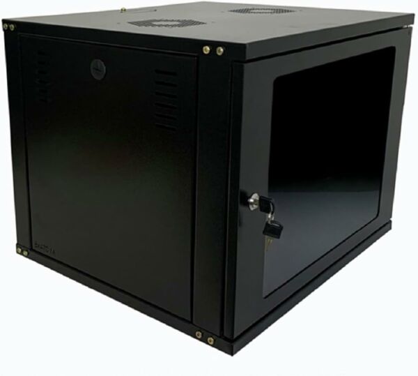 Mini Rack de Parede Padrão 19 Polegadas Cabeamento Estruturado CFTV 8U X 470mm - Imagem 4