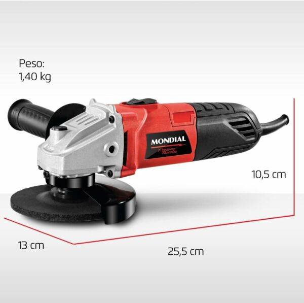 Esmerilhadeira Angular 4.1/2" 660 Watts - FES-02 - Mondial - Imagem 2