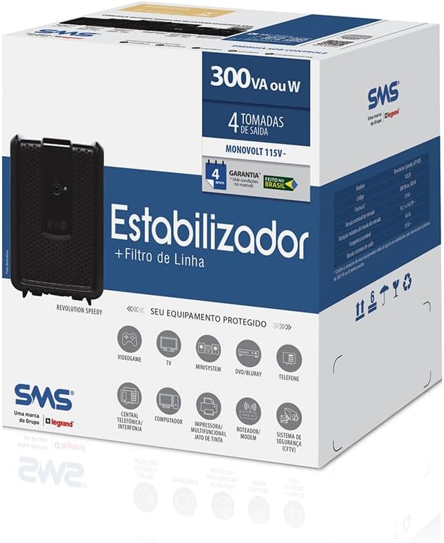 Estabilizador SMS 300VA Revolution Speedy - Imagem 3