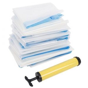 Saco Para Organizar Guardar Roupa a Vacuo kit 10 und 60 x 80 cm + Bomba