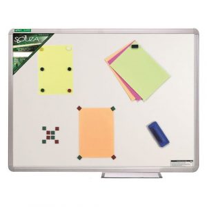 Quadro Magnético 60 X 40cm Branco Moldura Alumínio Souza