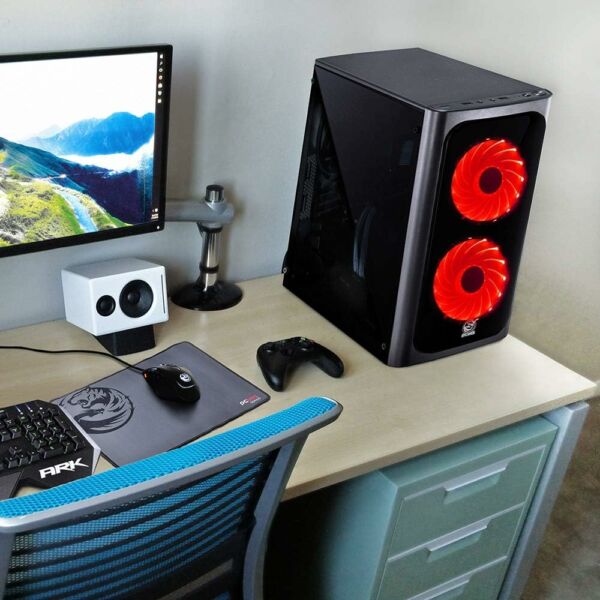 Gabinete Mid-Tower Venus Preto com 2 Fans LED 7 Vermelho VENPTVM2FCA - PCYES - Imagem 10