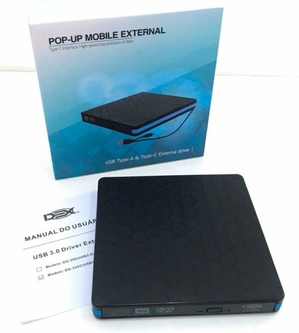 Gravador E Leitor Dvd/cd Usb 3.0 C/type C Slim Externo - Imagem 2
