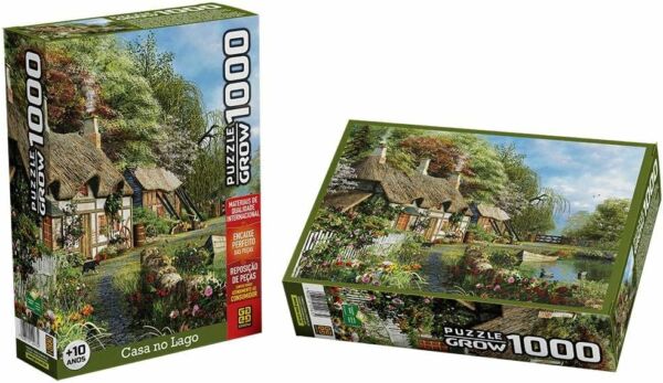Quebra-Cabeças Casa no Lago 1000 Peças Grow - Imagem 4
