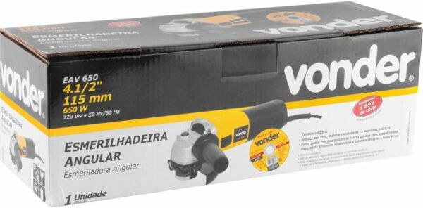 Esmerilhadeira Lixadeira 4.1/2 650w Vonder Eav 650 3 Discos - Imagem 3