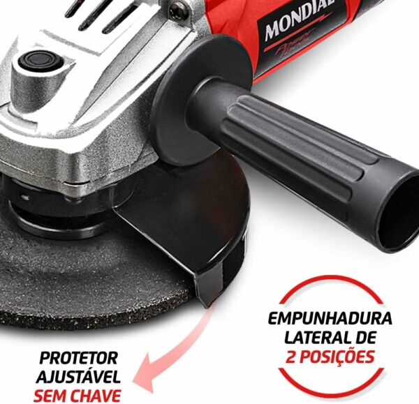 Esmerilhadeira Angular 4.1/2" 660 Watts - FES-02 - Mondial - Imagem 3