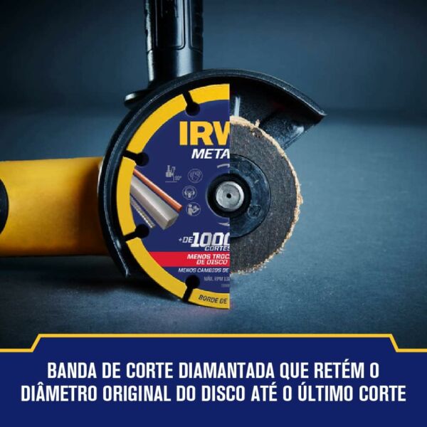 Disco De Corte Diamantado Para Metais 115 Mm - Metalmax - Irwin - Imagem 3
