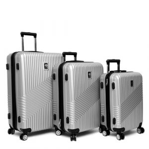 Conjunto de Malas de Viagem ABS Giro 360 Santino Geometric