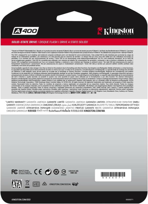 HD SSD Kingston SA400S37 480GB - Imagem 2