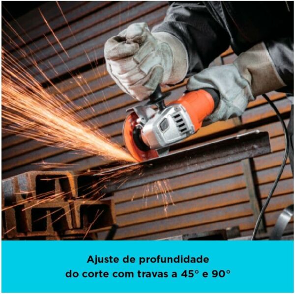 Esmerilhadeira 4 1/2 - G650 127v - Black Decker - Imagem 6