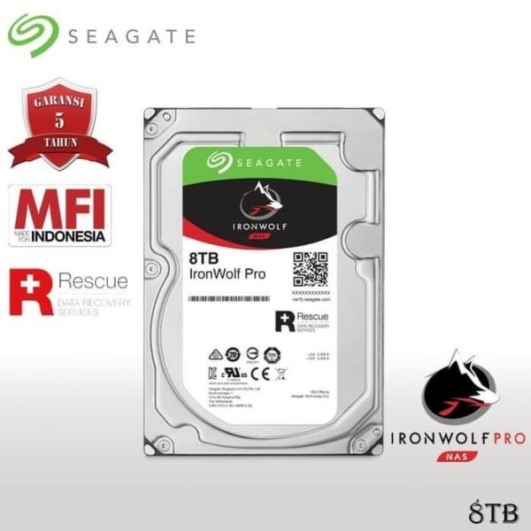 HD Interno Seagate NAS IronWolf Prata 8TB ST8000VN0022