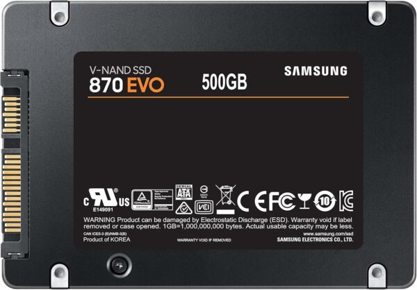 HD SSD Samsung 870 Evo 500GB Sata 3 Interno - Imagem 3