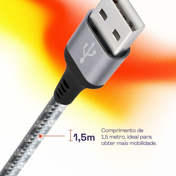 Cabo Carregador Lightning Certificado Apple Original MFI Geonav 1,5 metro - Imagem 3