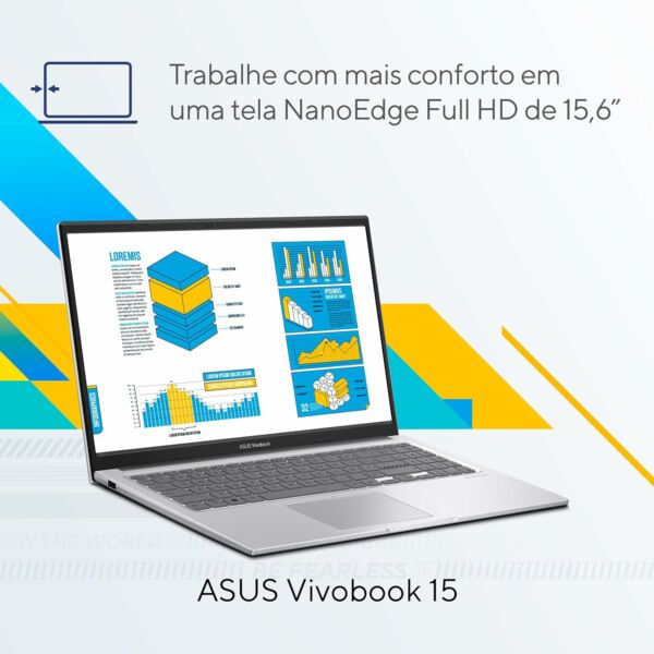 Notebook ASUS Vivobook 15 Intel Core i5 8 GB 512GB SSD W11 Home - Imagem 7