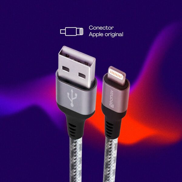 Cabo Carregador Lightning Certificado Apple Original MFI Geonav 1,5 metro - Imagem 4
