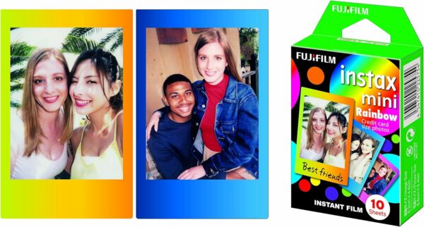Filme Instax Color 3 Packs com 10 Poses, Fujifilm, Sky Blue, Rainbow e Black - Imagem 4