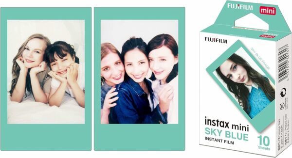 Filme Instax Color 3 Packs com 10 Poses, Fujifilm, Sky Blue, Rainbow e Black - Imagem 5