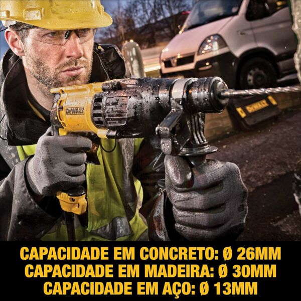 Martelete Rompedor SDS Plus de 1" (26mm) 800W com Maleta 110V D25133K Dewalt - Imagem 5