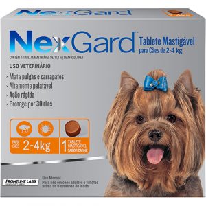 Antipulgas e Carrapatos para Cães Nexgard P de 2 a 4kg Tablete Mastigável