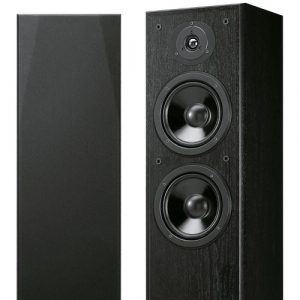 Par de Caixas Acústicas Torre Yamaha Preta NS-F51 240W 3 Alto Falantes com 2 woofers de 16cm