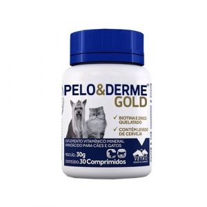 Suplemento Vetnil Pelo E Derme Gold Para Cães E Gatos 30 Comprimidos