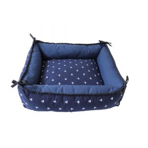 Caminha p/ Cães e Gatos Tecido Algodão Estamp -Tam M Azul