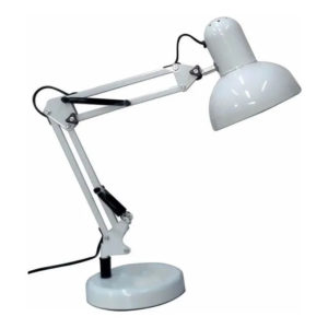 Luminaria pixar Mesa Articulada Escritorio regulavel Leitura Base metal Articulavel Branca